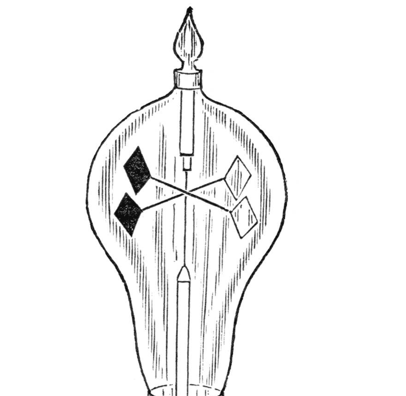 Woodcut of a Crookes radiometer